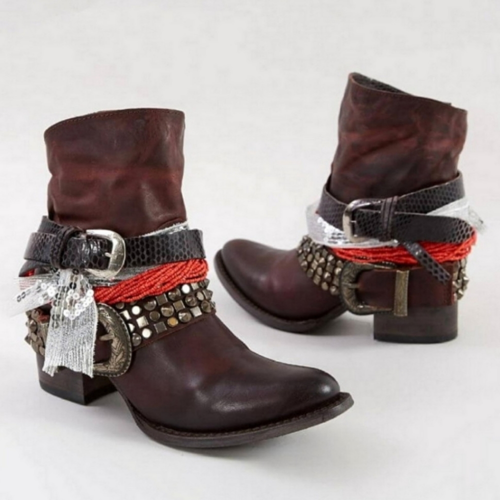 🟣 FREEBIRD by Steven Shena Ankle Boot Bootie Womens size 6 - Picture 5 of 9